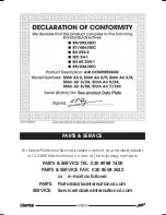 Preview for 2 page of Clarke SHH24 Operating & Maintenance Instructions