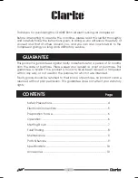 Preview for 3 page of Clarke SHH24 Operating & Maintenance Instructions