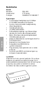 Preview for 20 page of Clas Ohlson CSH-500 Instruction Manual