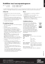 Preview for 3 page of Clas Ohlson EMP601EMI-UK Operating Instructions