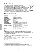 Preview for 74 page of Clas Ohlson LT3011A User Manual