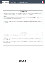 Preview for 2 page of CLAS AP 0080 Manual