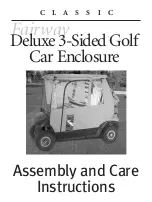 Classic Accessories Fairway Deluxe 3-Sided Golf
Car Enclosure Assembly And Care Instructions preview