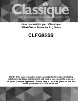 Preview for 1 page of Classique CLFG95SS User Manual