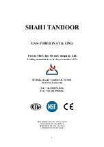 Clay Oven SHAHI TANDOOR Manual preview