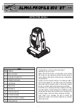 Clay Paky ALPHA PROFILE 800 ST Instruction Manual preview