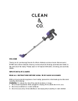 Preview for 2 page of Clean & Co VCC888PL Care & Usage