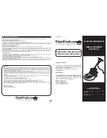 Preview for 1 page of CleanFreak B-1500-P Operating Instructions