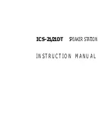 Clear-Com ICS-21 Instruction Manual preview