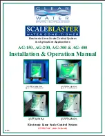 Clearwater Enviro Technologies AG-150 Installation & Operation Manual preview