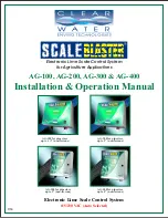 Clearwater Enviro Technologies SCALEBLASTER AG-100 Installation & Operation Manual preview