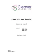 Cleaver Scientific PowerPro300 Instruction Manual preview