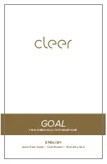 Preview for 1 page of cleer GOAL Manual