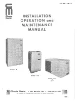 Preview for 1 page of ClimateMaster H-W Installation, Operation And Maintenance Instructions