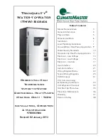 ClimateMaster Tranquility THW Series Installation Operation & Maintenance preview