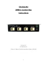 Clockaudio ARM-C Instructions Manual preview