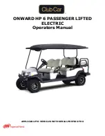 Club Car ONWARD HP 6 PASSENGER LIFTED ELECTRIC Operator'S Manual preview