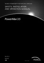 Preview for 1 page of CNBM AVANCIS POWERMAX 3.5 Safety, Installation, And Operation Manual