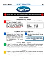 Preview for 5 page of Coast Spas Infinity Cascade II Owner'S Manual