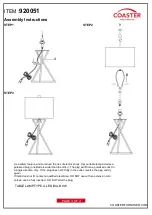 Preview for 3 page of Coaster 920051 Assembly Instructions