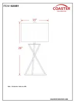 Preview for 4 page of Coaster 920051 Assembly Instructions