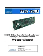 Cobalt Digital Inc 9902-2UDX Product Manual preview