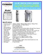 Cobra Digital DVC3000 Specifications preview