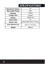 Preview for 7 page of Coby CHBT-80FD Manual