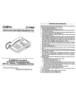 Coby CT-P940 Installation And Operation Instructions Manual preview