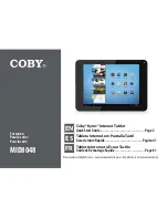 Coby Kyros MID8048 Series Quick Start Manual preview