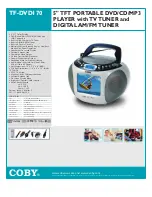 Coby TF-DVD170 Specifications preview