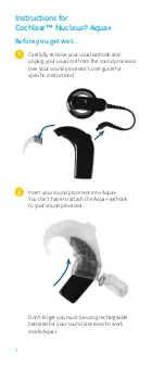 Preview for 6 page of Cochlear Nucleus Aqua+ Instructions Manual