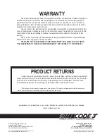 Preview for 8 page of Code 3 FM100C Installation & Operation Manual