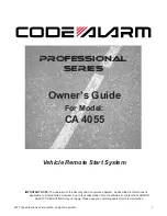 Code Alarm CA 4055 Owner'S Manual preview