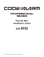 Code Alarm ca 4552 Installation Manual preview