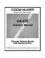 Preview for 1 page of Code Alarm CA-535 Owner'S Manual