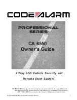 Code Alarm CA 6550 Owner'S Manual preview