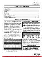 Preview for 3 page of Coffing Hoists JLC Series Operating, Maintenance And Parts Manual