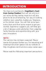 Preview for 2 page of Coghlan's Cast Iron Camp Cooker Instructions And Recipes Manual