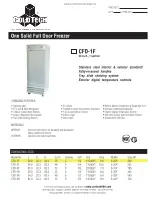 Preview for 1 page of ColdTech CFD-1F Specifications