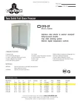 Preview for 1 page of ColdTech CFD-2F Specifications