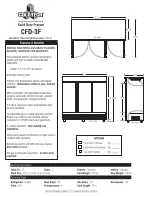 Preview for 2 page of ColdTech CFD-3F Specifications