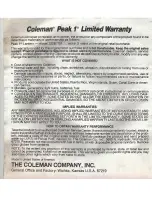 Preview for 7 page of Coleman 222B7101 User Instruction