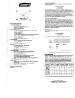 Coleman 40-114 Operating Instructions preview