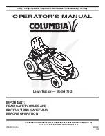 Preview for 1 page of Columbia Columbia 76G Operator'S Manual