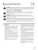 Preview for 3 page of Columbia D SERIES Operator'S Manual