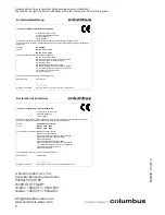 Preview for 8 page of Columbus BS 461 User Manual And Spare Parts Lis