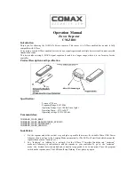 Preview for 1 page of Comax CM-ZR01 Operation Manual