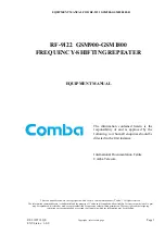 Comba Telecom RF-9122 Equipment Manual preview