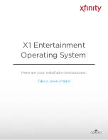 Comcast X1 Entertainment Operating System Installation Instructions Manual preview